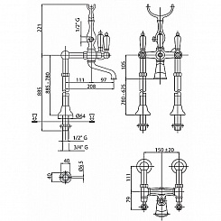 Cezares Смеситель напольный FIRST-VDP-02-Nc для ванны – фотография-4